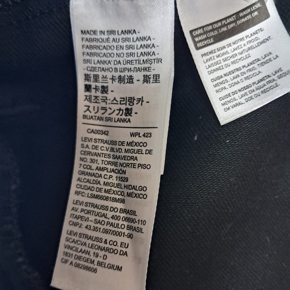 Levis Women Original Trucker Denim Jacket  Black Snap Button‎ Front Classic XS - Picture 5 of 14